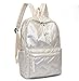 HOKMAH Cute Puffer Backpack for Women, Trendy Puffy Shoulder Bag Fashion Quilted Padding Laptop Bookbag Travel Y2k Backpack (White)