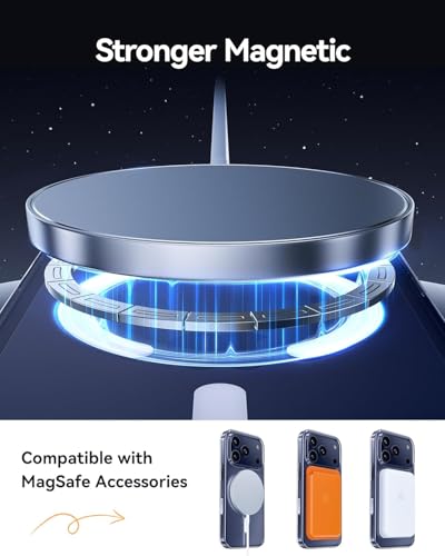 Image of DIZORO Crystal Clear Magnetic Compatible with iPhone 17 Pro Case with Anti-Yellow Anti-Scratch | Shockproof Transparent Cover