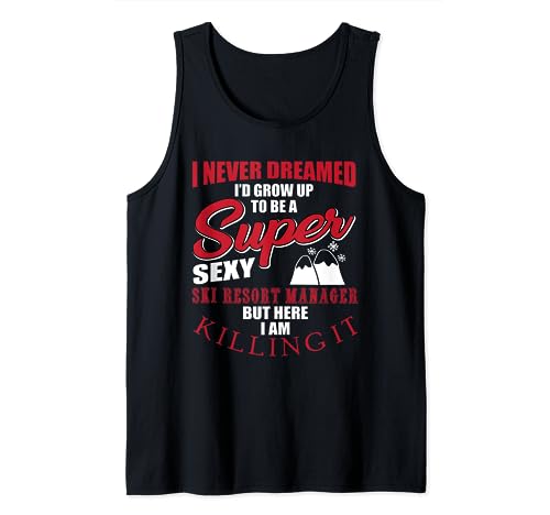 Funny Ski Resort Manager Saying Director General de Estación de Esquí Camiseta sin Mangas