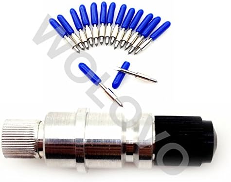 Juego de 15 cuchillas Graphtec CB15U CB15U CB15 de 60 grados cortador de vinilo + carcasa de soporte de cuchilla