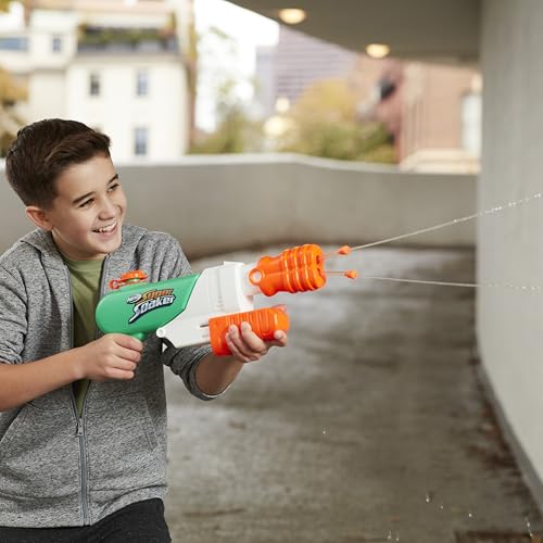 Nerf Super Soaker Hydro Frenzy Water Blaster, Wild 3-in-1 Soaking Fun, Adjustable Nozzle, 2 Water-Launching Tubes