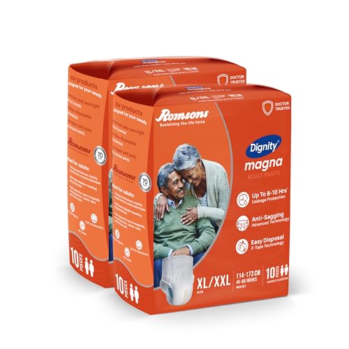 Image of DIGNITY Magna Pant Style Adult Diapers - XL /XXL (20 Pieces) With Wetness Indicator and Leakage Protection Upto 8-10 Hrs.