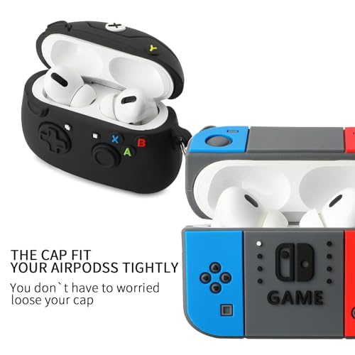 Image of [2Pack] Compatible Airpods Pro 3 Case(2025),Cute Gamepad Design Cases Soft Silicone Protective Cases for Apple AirPods Pro 3rd Generation Case,Airpod Pro 3 Cover with Keychain for Men /Boy