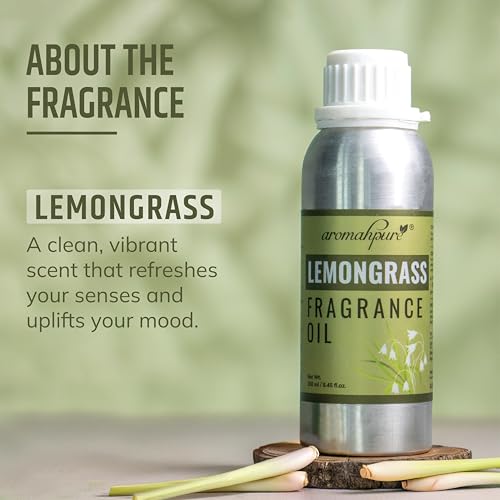 Image of Aromahpure Lemongrass Aroma Oil | 250ml Undiluted & Natural | Long-Lasting Scent for Aromatherapy, Candle & Soap Making, Diffusers, Room Freshener, Humidifier, Bathroom Revitalizer & Home Essentials
