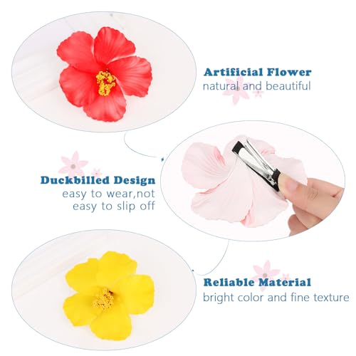 Pinzas de flores hawaianas tropicales, pack de 6 piezas miniatura 4