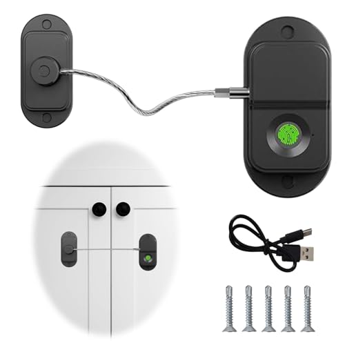 Cerraduras Biométricas 15 Cerradura para Nevera con Huella Digital – Seguridad Infantil Sin...