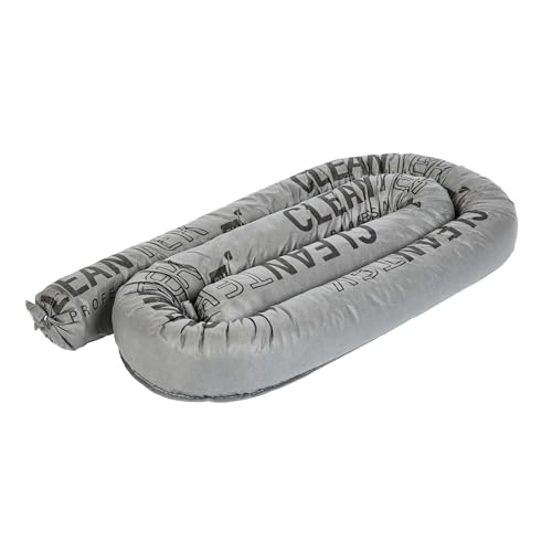 Image of Restaurantware Absorbent Socks 4 Case 8 Foot Nonwoven Spill Control Socks Chemical-Resistant Industrial Spill Gray