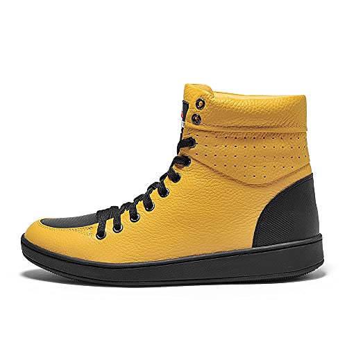 TRAVEL FOX Unisex Classic 900 Nappa Leather Round Toe Lace-Up High-Top Sneakers2