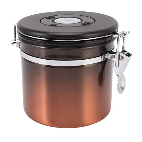 EMUKOEP Bote de café Hermético Hecho de Acero Inoxidable 304 para Almacenar Comida en la Cocina con una Pala para café Molido, Frijoles, té, Muesli (1.5L)
