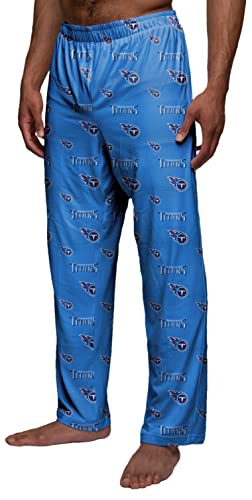 FOCO Tennessee Titans Men's Scatter Pattern Pajama Lounge Multi Color Pants2
