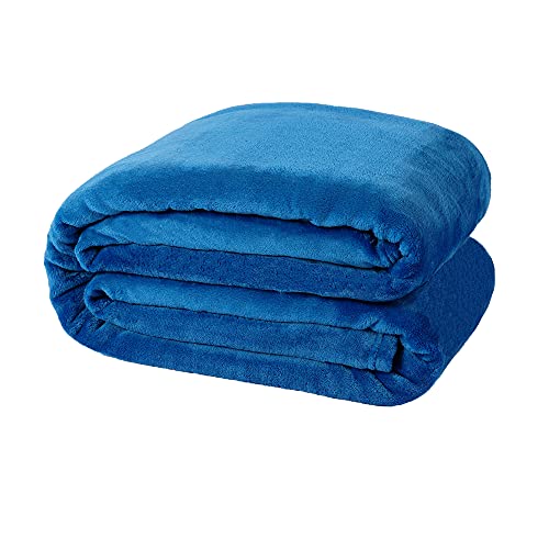 Image of NANPIPER Fleece Blankets, Super Soft Flannel King Size Blanket for Bed, Luxury Cozy Microfiber Plush Fuzzy Blanket,Turquoise Blue