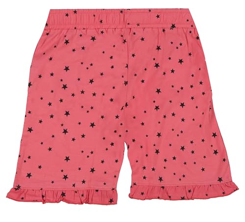 Image of ICEDIVE Girls Printed Cotton Shorts Pack of 2 | Regular Fit Multicolour Bottoms | Soft, Stretchy & Comfortable | Ideal for Summer, Home, Travel & Casual Wear