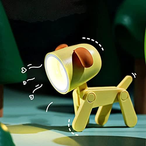3Pcs Mini Night Light DIY Cute Dog Night Light LED Desk Lamp Portable Adjustable Phone Stand, Portable Eye-Protection Reading Night Lamp for Kids Room Home Bedroom Office Decor Gift (Color B)