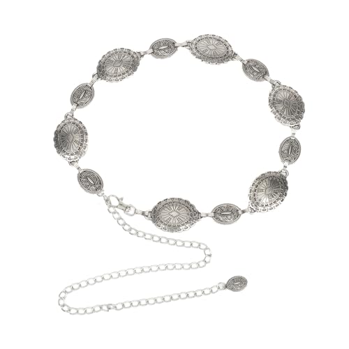 Women-Western-Cowgirl-Belt Metal-Adjustable-Chain-Link-Belts for Dresses Jeans Country Concert Outfit