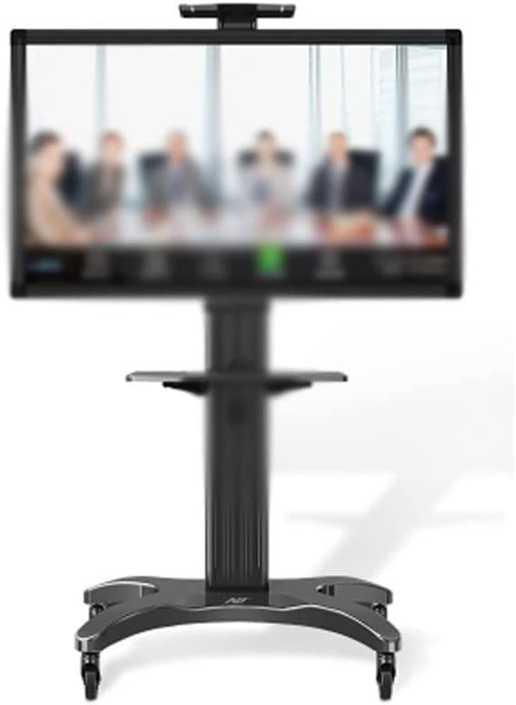 Soporte de TV con ruedas y altura ajustable de aluminio miniatura 4