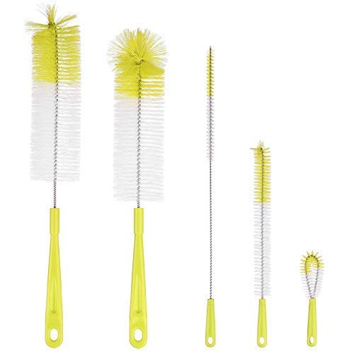 ALINK Bottle Cleaning Brush Set - Long Bottle Cleaner for Washing Beer/Wine Narrow