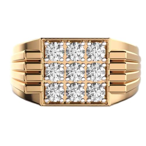 Bague chevalière en argent 925 et moissanite : l'élégance de la haute joaillerie pour homme