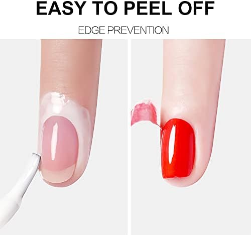 Liquid Latex Nails Peel Off, 15ML Liquid Latex Nail Polish Peel off Base Coat Cuticle Guard for Nail Art Liquid Tape Protector (Pink)