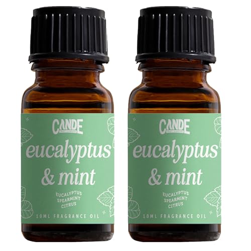 Image of CANDECraftCo Premium Fragrance Oil - Diffuser Oils Fragrances Scented for Home, Candle Soap Making Supplies, Aromatherapy Blends for House (0.34 Fl Oz) (2-Pack, Eucalpytus & Mint)