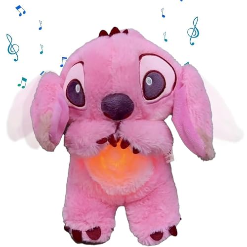 Stitch Respira, Peluche Stitch Nightlight Bebé, Mi Stitch Calin Buenas Noches, Peluche Musical Calante, Juguete de Peluche de Peluche con Movimiento Transpirable y música