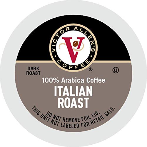 Italian Roast for K Cup Keurig 20 Brewers 200Count Victor Allen’s Coffee Dark Roast Single Serve Coffee Pods