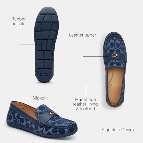 Coach Women's Sculpted C Driver in Signature Denim Loafer3