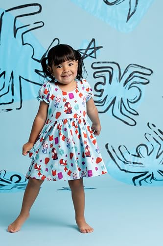 Image of monica + andy Short Sleeve Let's Dance Dress, Organic Cotton Playwear Clothes for Girls, Kids, Toddler & Infant Sizes