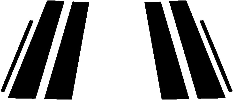 Rvinyl Pillar Post Pre Cut Window Trim Kits in Gloss Black Compatible with Cadillac CT5 2020-2023 - Adhesive Backs