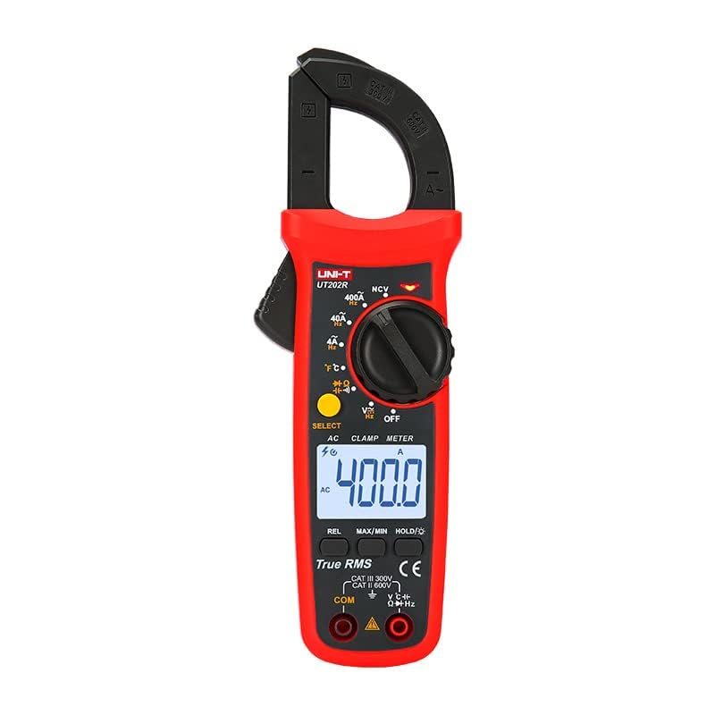 Image of UNI-T Uni-Trend Multimeter clamp Meter UT201R /UT202R /UT203R /UT204R /UT202F AC /DC 400 /600A Digital Ammeter clamp Meter DC AC for Measuring Ammeter Voltmeter Ohm Tester(UT202R)