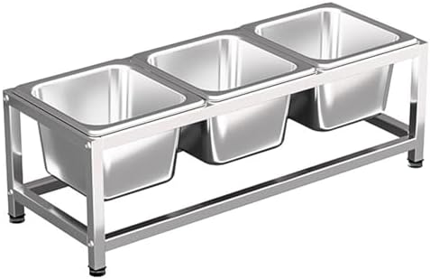 Stainless Steel Spice Rack Set - Commercial Condiment Dispenser for Kitchen & Buffet, Food Organizer for Seasonings, Sauces, Jams - Silver, 33.5x18.5x14.5cm