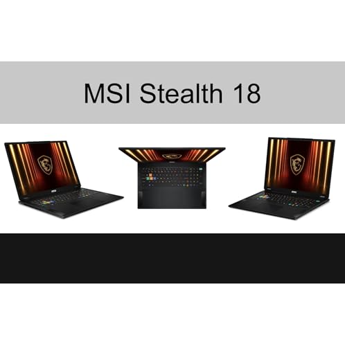 Image of msi Stealth 18 HX AI 18 inch UHD Gaming Laptop (Intel Ultra 9-275HX, GeForce RTX 5090 24GB, 64GB DDR5, 4TB PCIe SSD, Per-Key RGB Keyboard, 2 Thunderbolt 4, WiFi 7, Win 11 Pro) w /DKZ USB Port Expander