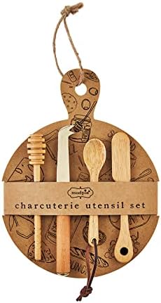 Mud Pie, Brown, Charcuterie Board Serving Set, utensil 5 3/4", approx