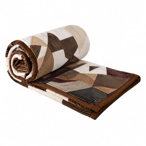 Image of Double Bed Blanket Heavy Blanket Kambal | Perfect for Winters | 220 CM X 275 CM | 3.0 Kg (Coffee Brown)