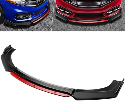 Front Lip Compatible With 2025-2026 Honda Civic 11th Gen, JDM Style Air Dam Lower Chin Bumper Spoiler Splitter Protection Body Kit Fit 2025 2026 Gloss Blac - View #3