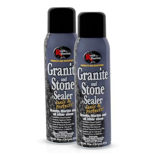 Rock Doctor Granite Sealer for Marble, Stone, and Tile Countertops, Streak-Free Finish with Stain Resistant Moisture Protection, Interior and Exterior Use, Pack of 2