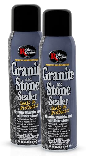 Rock Doctor Granite Sealer for Marble, Stone, and Tile Countertops, Streak-Free Finish with Stain...