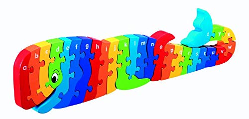 Wooden Whale Alphabet A-Z Jigsaw Puzzle 