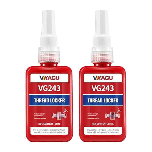 Image of 243 Blue Medium Strength Thread Lock - Resists Heat,Oil - Anaerobic Adhesive for Bolts, Nuts, Screws - Prevent Loosening & Corrosion - Screw Sealer Paste - 3.32Oz /50ml 2 pc Avoid Frequent Restocking