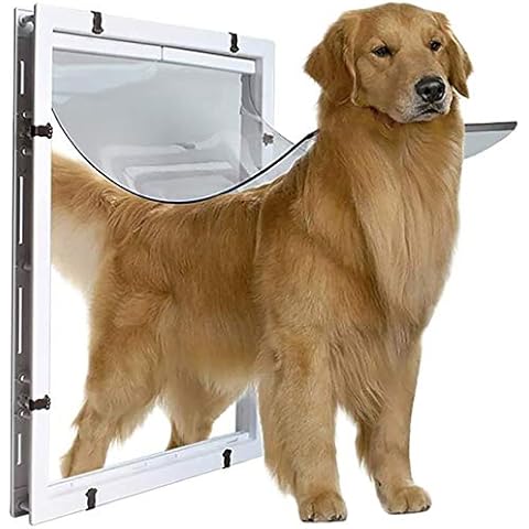 ANQI Extra Large Dog Door, 2 Way Locking Cat Flap Pet Door, Entry Tunnel Gate Hole for Dogs, Suitable for Glass Wooden Metal Door Window-XL Cover
