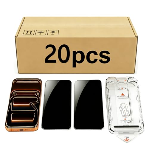 FOURHARVEST 200PCS 2-Pack for iPhone 17 Pro Max Privacy Screen Protector 6.9 Inch, 28&deg; View Angle Anti-Peep 9H Tempered Glass, HD Clear, Face ID Compatible, Dust-Free Auto Installation Kit