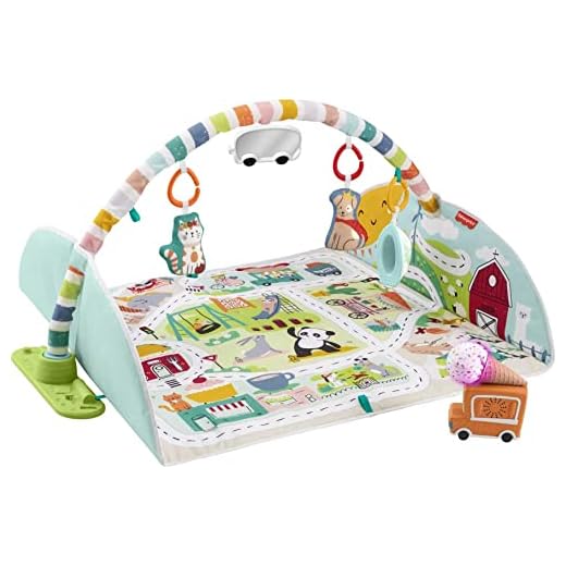 Fisher-Price GJD41 - Fisher-Price Activity City Gym to Jumbo Playmat med leksaker