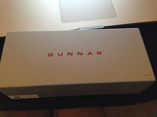 Gunnar Optiks R6638-C001Z Edge Rimless Advanced Computer Glasses with Squared Off Lenses and Amber Tint, Onyx Frame Finish