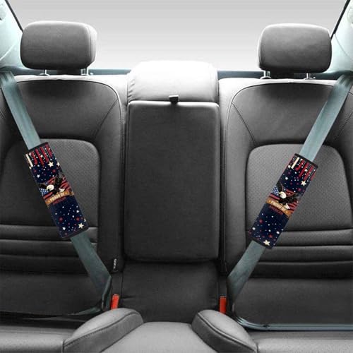 Image of AFPANQZ Eagle 250 Years Automotive Seat Belt Covers Pads 2 Piece for Womens Kids Youth Car Accessories Safety Seatbelt Cushion Pillow Universal Fit Bag Shoulder Straps Pads