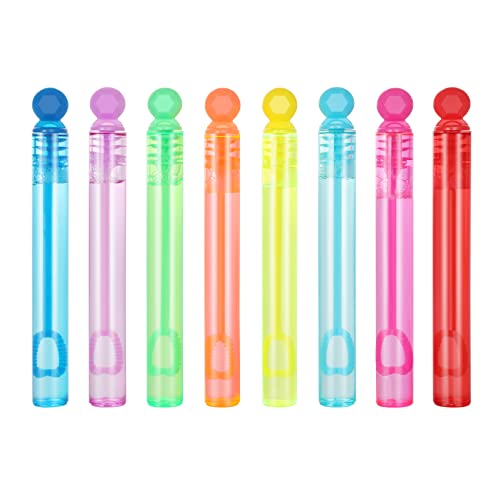 Bohiyahoo Party Favors Mini Bubble Wands Tube Bulk Toys 32Piece 8Colour Themed Birthday Wedding Bath Time Summer Best Gift Family Outdoor Use Safe For Boys Girls Bubble Solution Bubble Maker #TOP2
