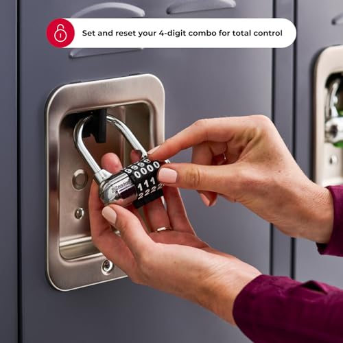 Image of Master Lock Set Your Own Combination Padlock, Gym Locker Locks with Code for Securing Indoor Valuables, Color May Vary, 1523D