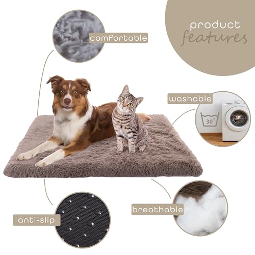 Paco Home Hundebett Katzenbett Flauschig Hundekissen Donut Hundedecke Hund Katze Hundekörbchen Katzenkorb Waschbar, Farbe:Grau, Größe:50x80 cm