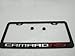 Chevy Camaro RS Black License Plate Frame with Caps