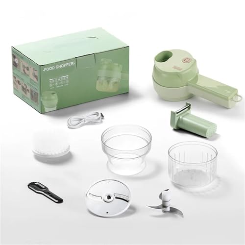 Procesador eléctrico de verduras 4 en 1 con 5 piezas