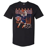 500 LEVEL Jordan Clarkson New York Knicks Shattered Heavyweight Tee (Black, Medium)