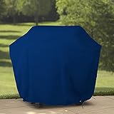 Covers & all BBQ Grill Cover, 18 Oz Heavy Duty Waterproof UV & Weather Resistant, Outdoor Cover with Air Vents & Drawstrings (70” Inches, Blue)
